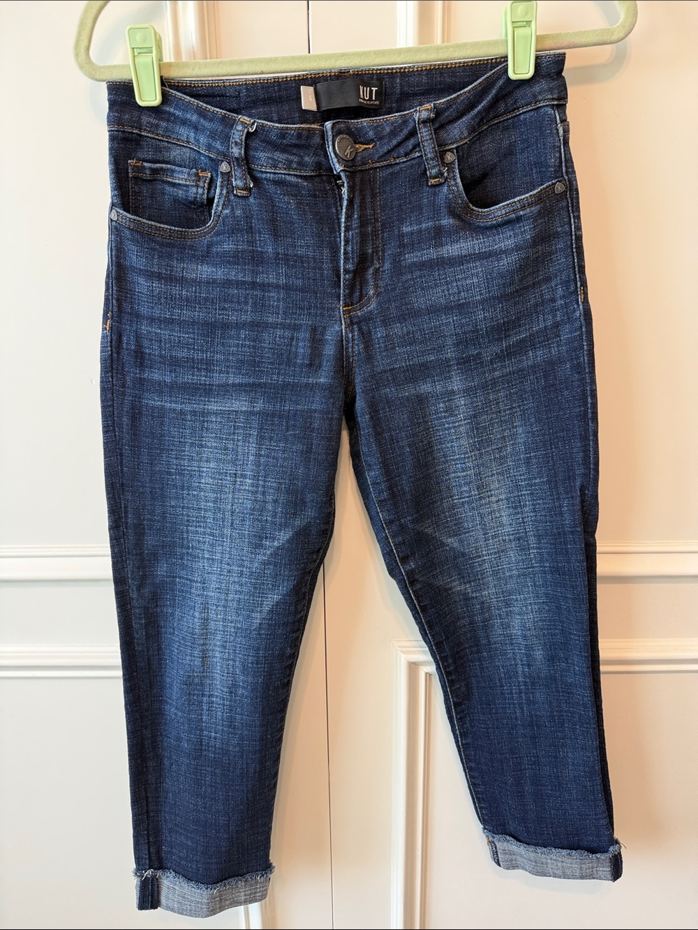 Kut from the Kloth Dark Blue Cropped Slim Jeans